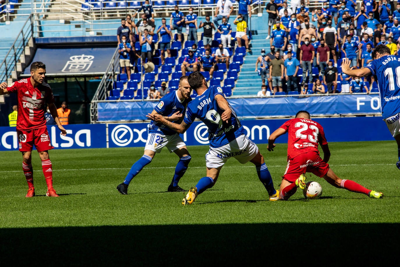 Un momento del partido disputado en el Carlos Tartiere