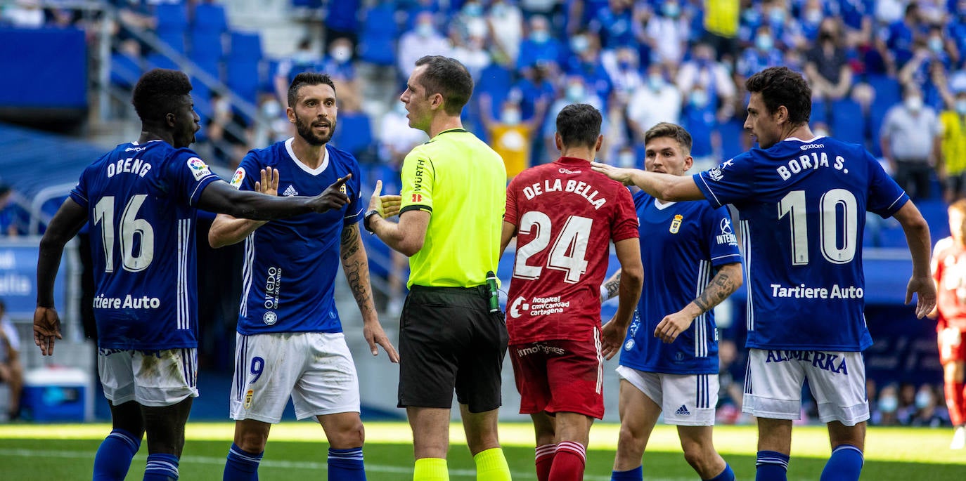 Un momento del partido disputado en el Carlos Tartiere