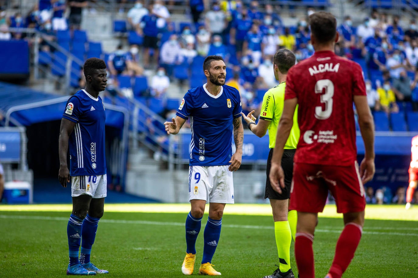 Un momento del partido disputado en el Carlos Tartiere
