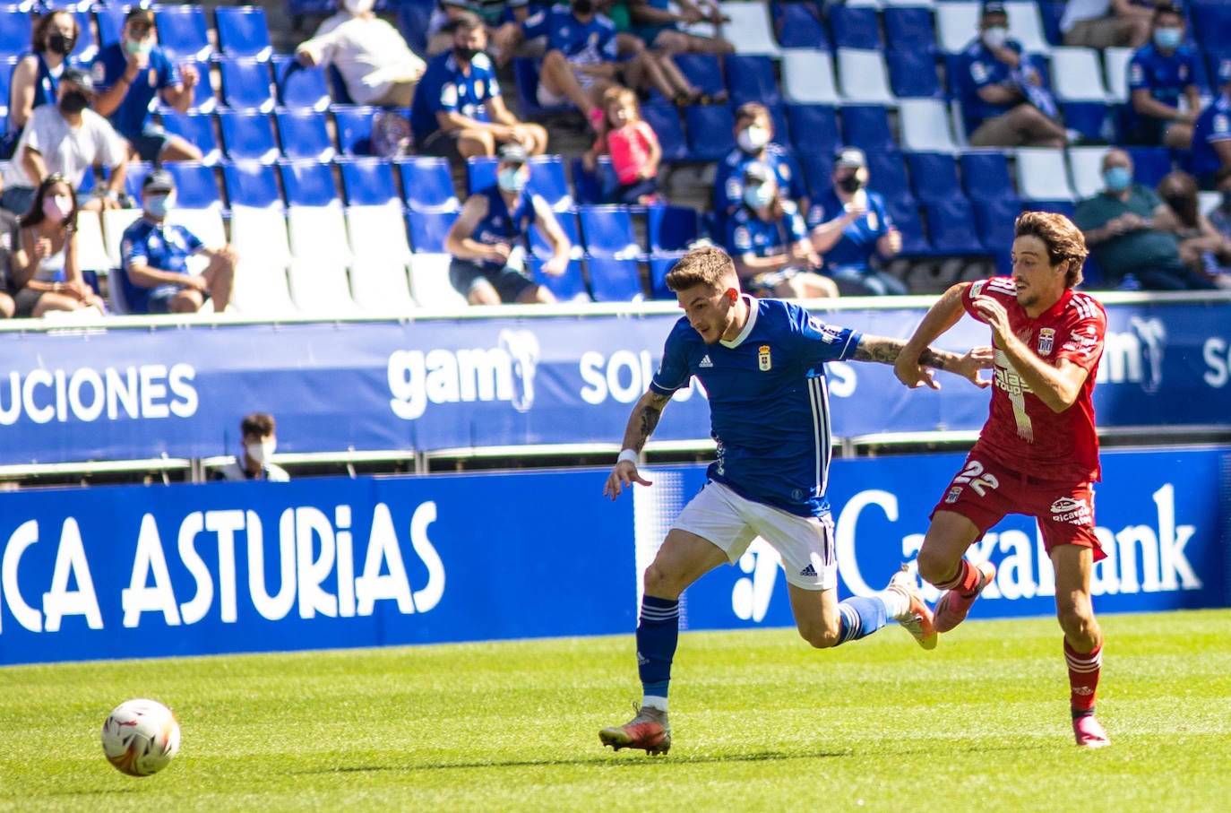 Un momento del partido disputado en el Carlos Tartiere
