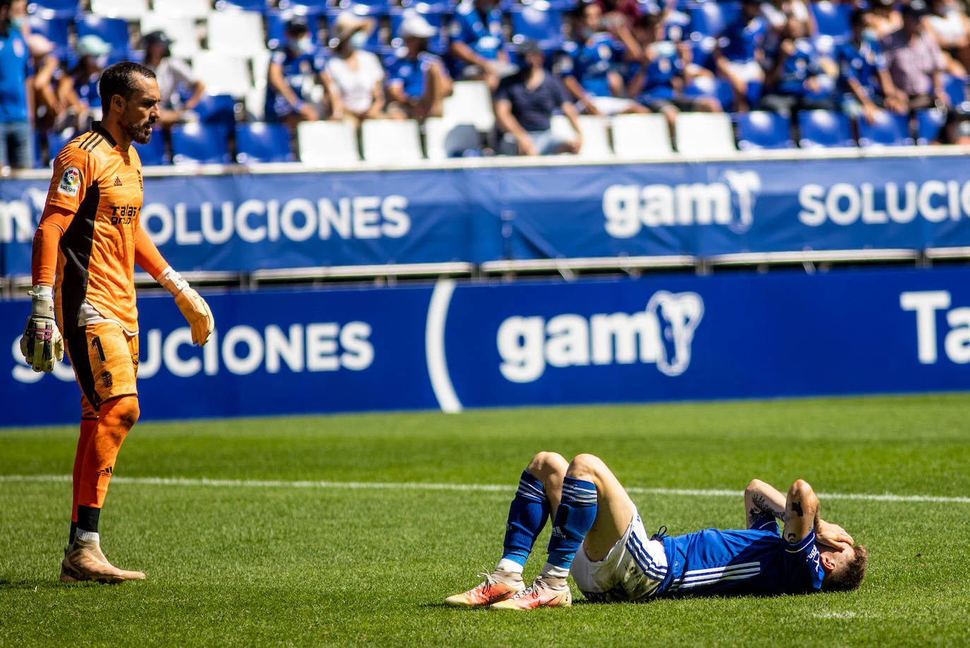 Un momento del partido disputado en el Carlos Tartiere