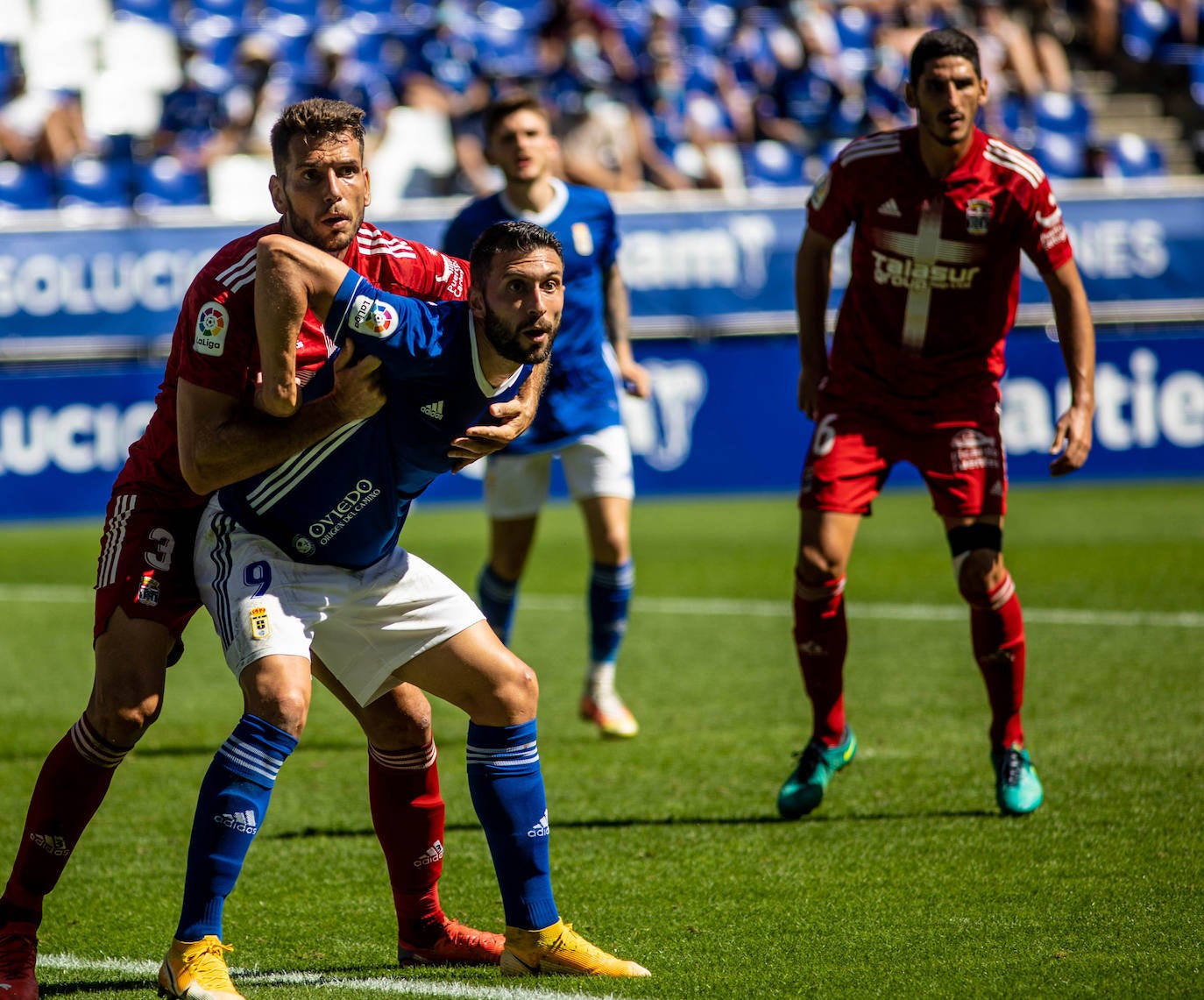 Un momento del partido disputado en el Carlos Tartiere