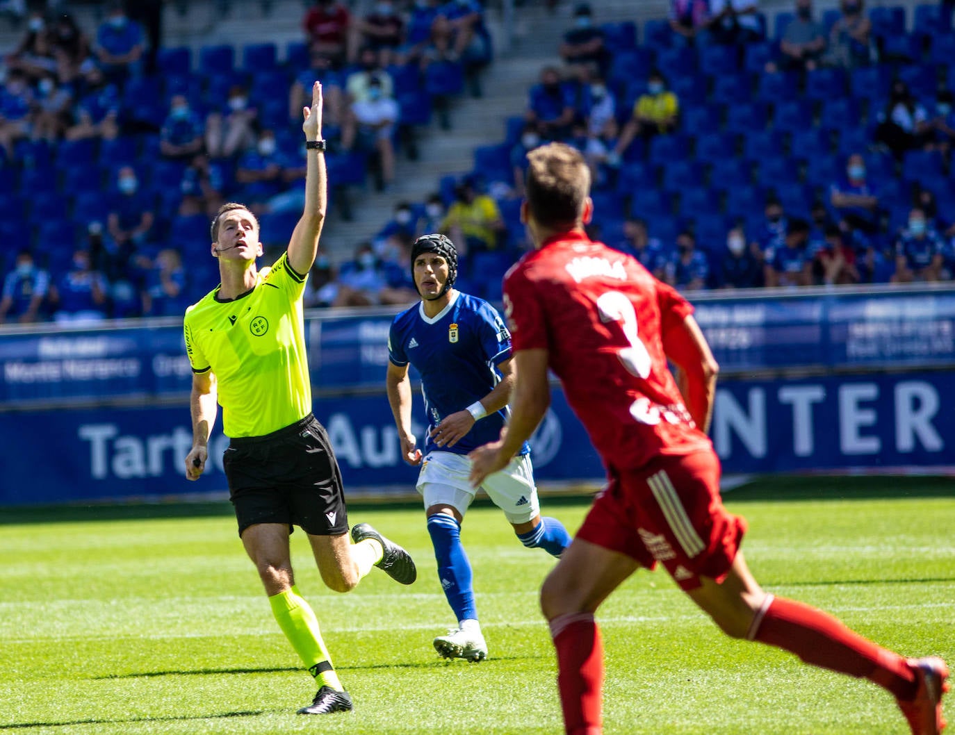 Un momento del partido disputado en el Carlos Tartiere