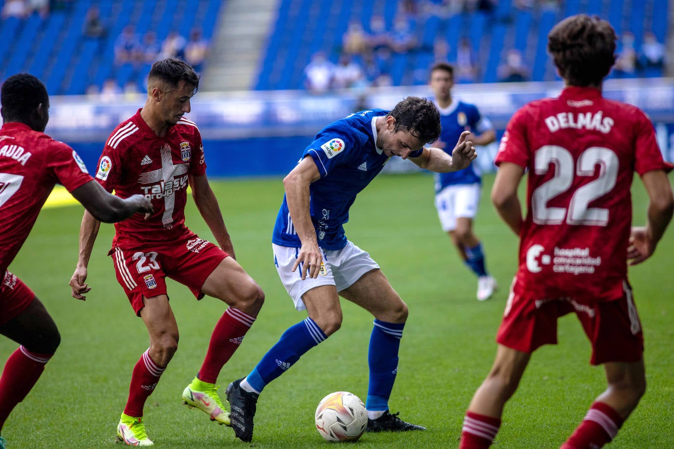 Un momento del partido disputado en el Carlos Tartiere