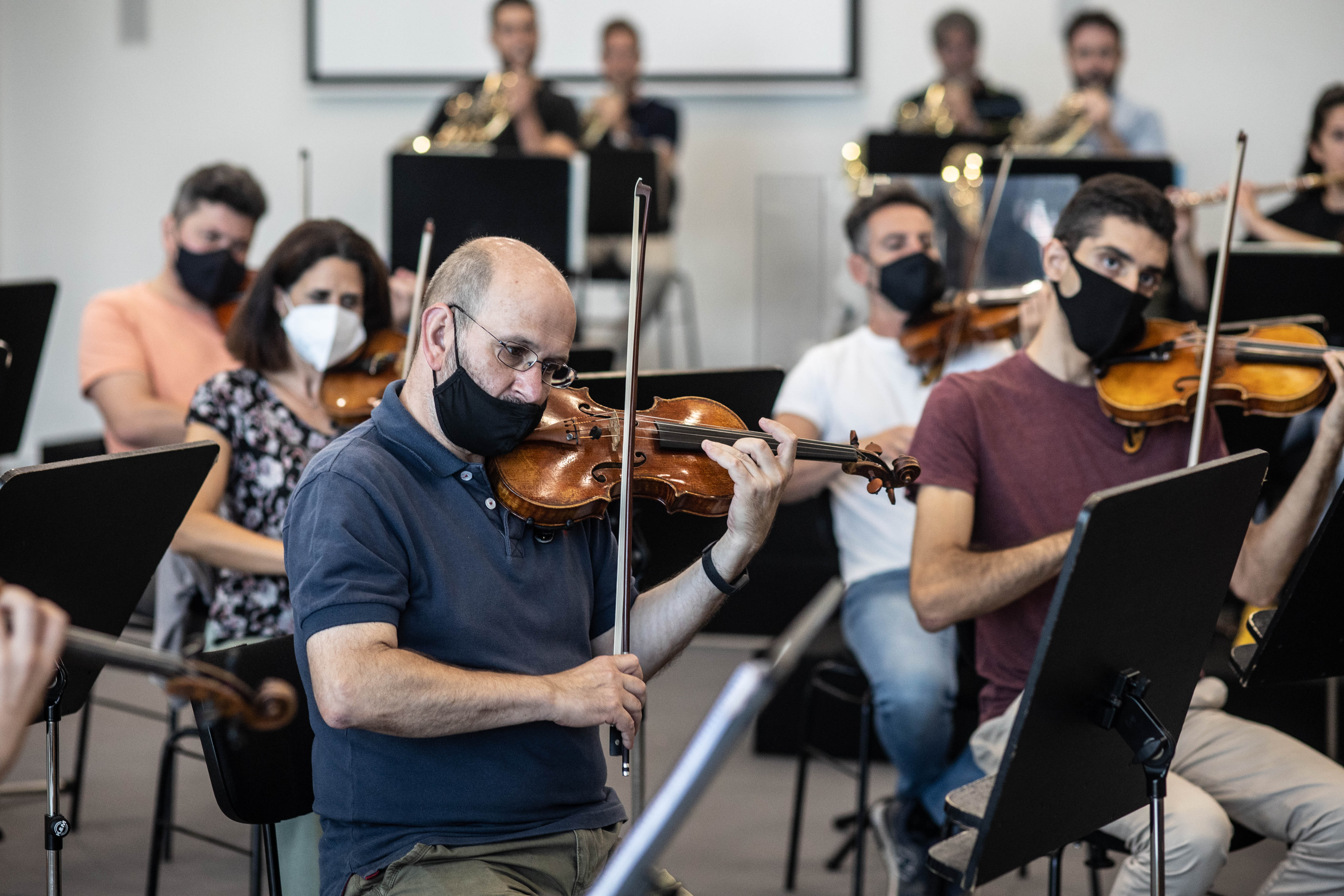 Presentación en el Calatrava de la Gala Lírica de Grandes Tenores BAG (Bros-Anduaga-Gandía) con la orquesta Oviedo Filarmonía, que tendrá lugar este jueves, 16 de septiembre.