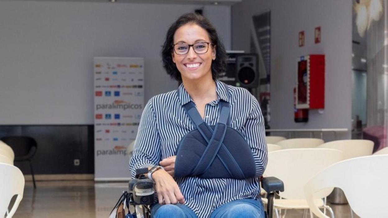 Teresa Perales, antes de acudir a los Juegos Paralímpicos. 