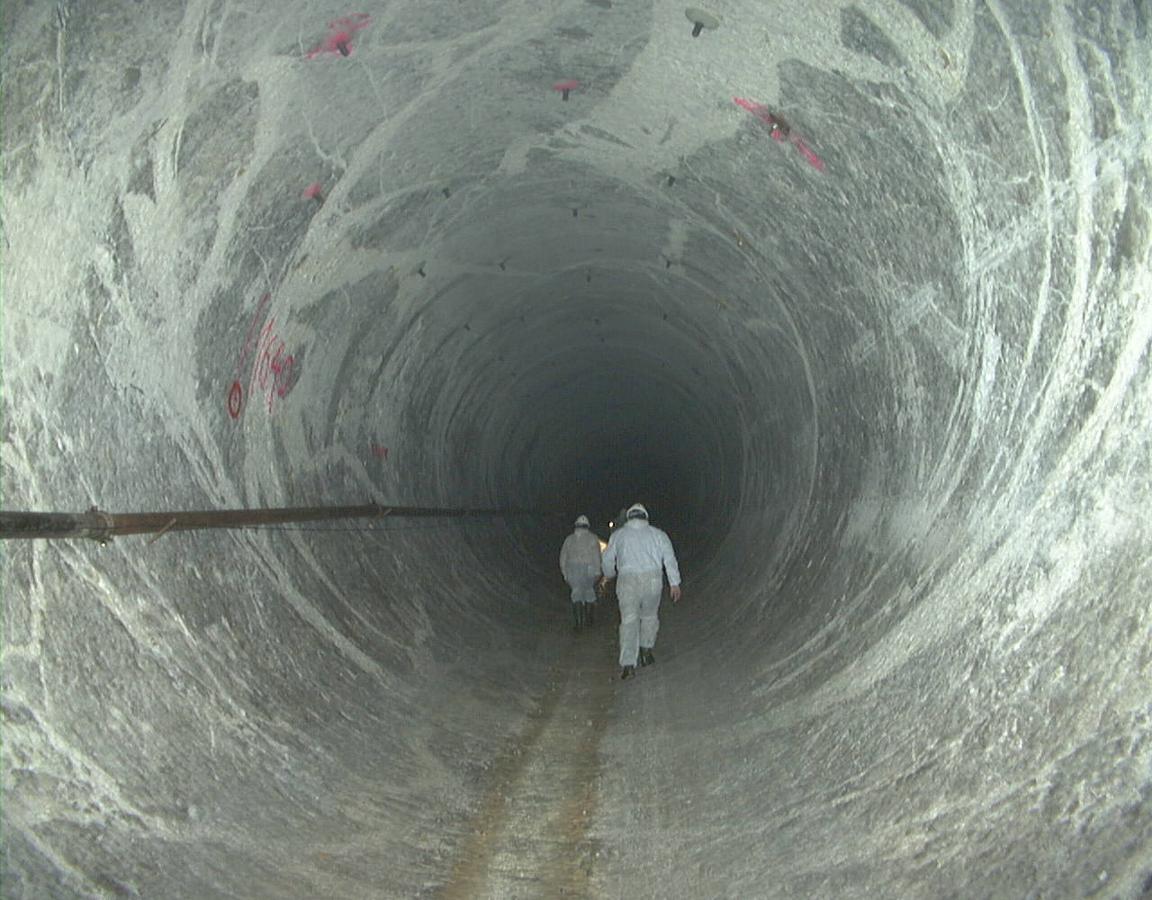 El túnel del funicular, en 1999.