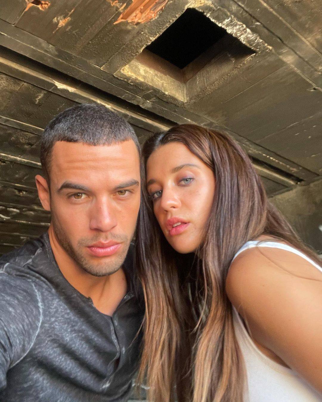 Jesús Mosquera y María Pedraza en el rodaje de la segunda temporada.