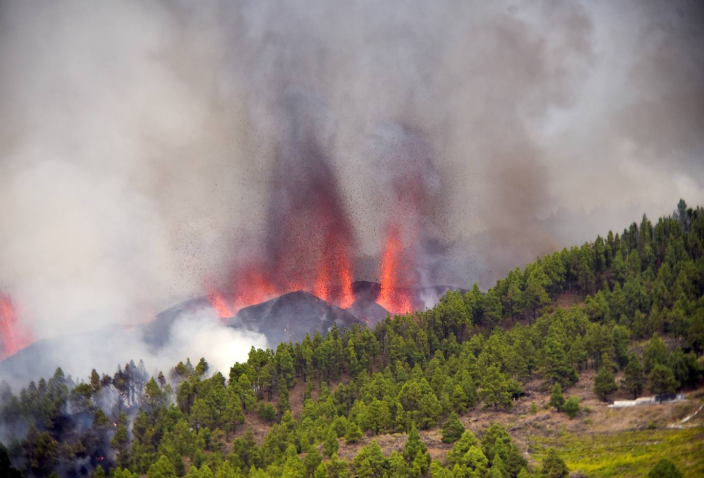 Una erupción volcánica ha comenzado este domingo en los alrededores de Las Manchas, en El Paso (La Palma), después de que el complejo de la Cumbre Vieja acumulara miles de terremotos en la última semana, conforme el magma iba presionando el subsuelo en su ascenso. Las autoridades habían comenzado horas antes evacuar a las personas con problemas de movilidad en cuatro municipios.