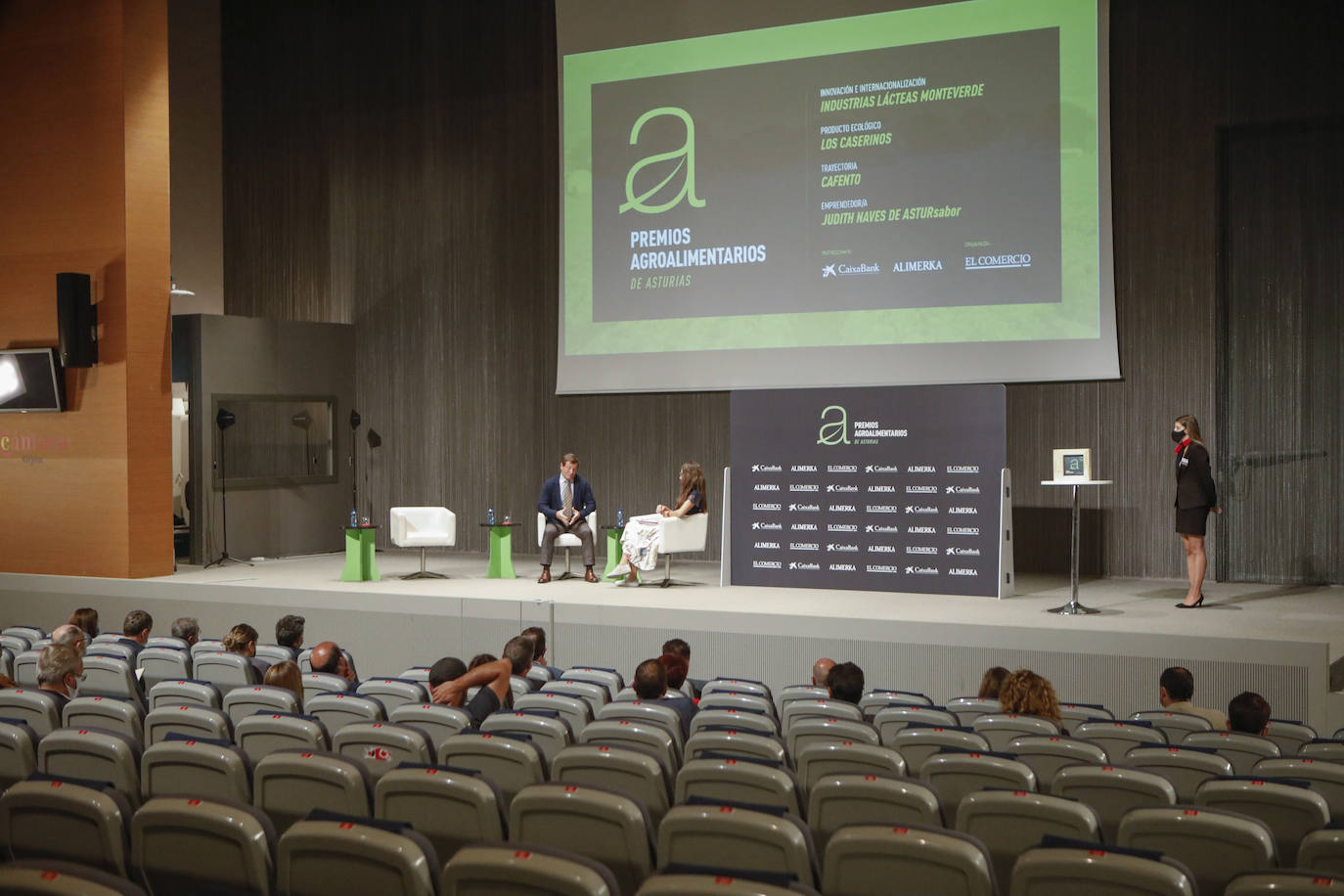 Cafento, Los Caserinos, Monteverde y Astursabor han recibido los I Premios Agroalimentarios de Asturias que conceden EL COMERCIO y la Cámara de Comercio de Gijón, con el patrocinio de CaixaBank y Alimerka.