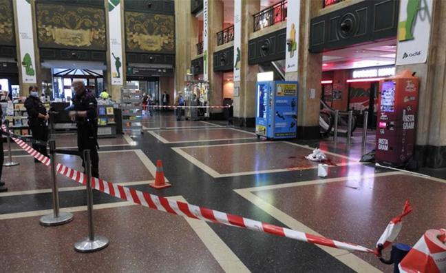 La estación de Abando en Bilbao tras el suceso.