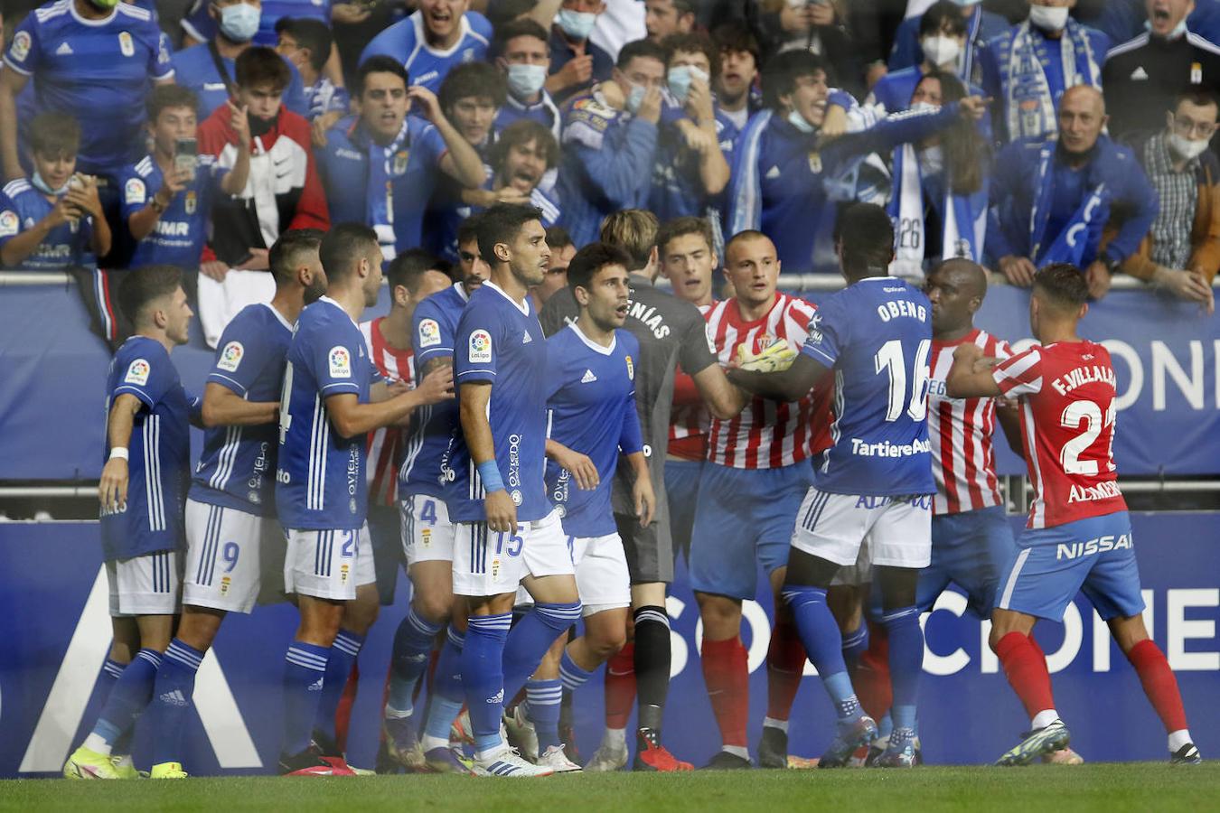 Oviedo y Sporting firman un empate con los goles de Lucas y Djuka. 