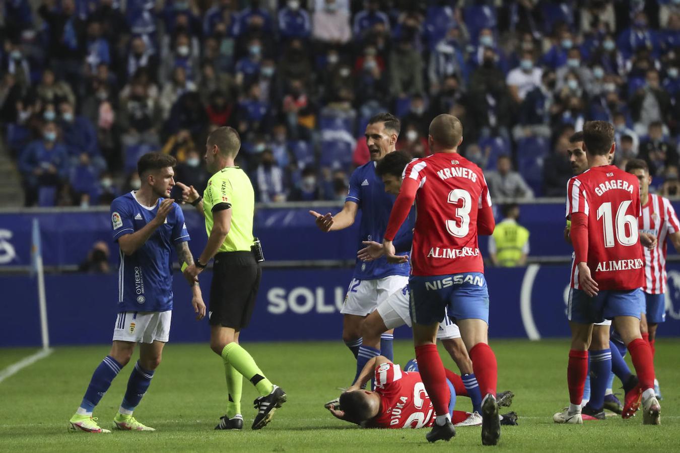 Oviedo y Sporting firman un empate con los goles de Lucas y Djuka. 