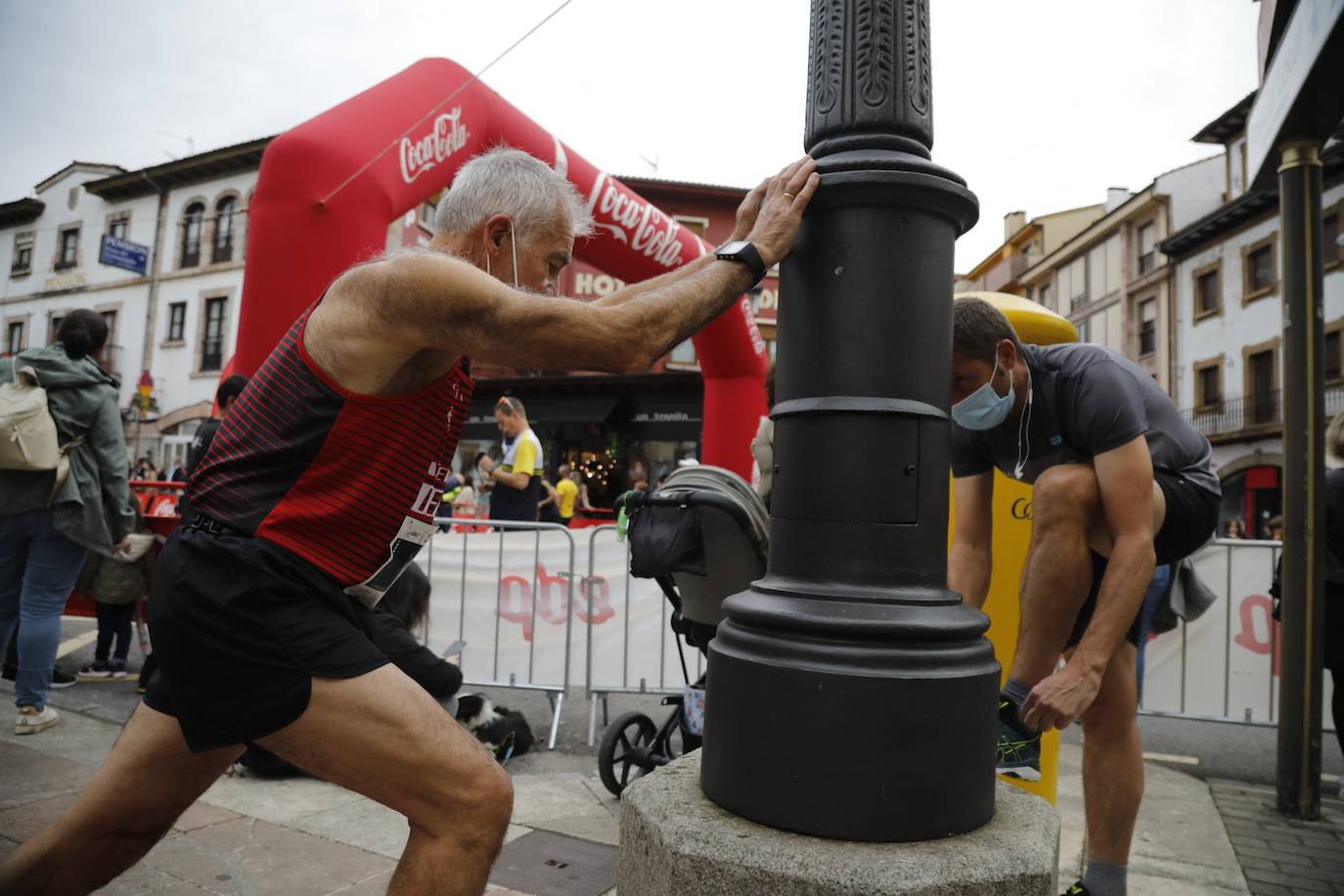 El emblemático trazado que une Cangas de Onís y Covadonga se llenó de 'runners' en su regreso al calendario tras la crisis sanitaria. 