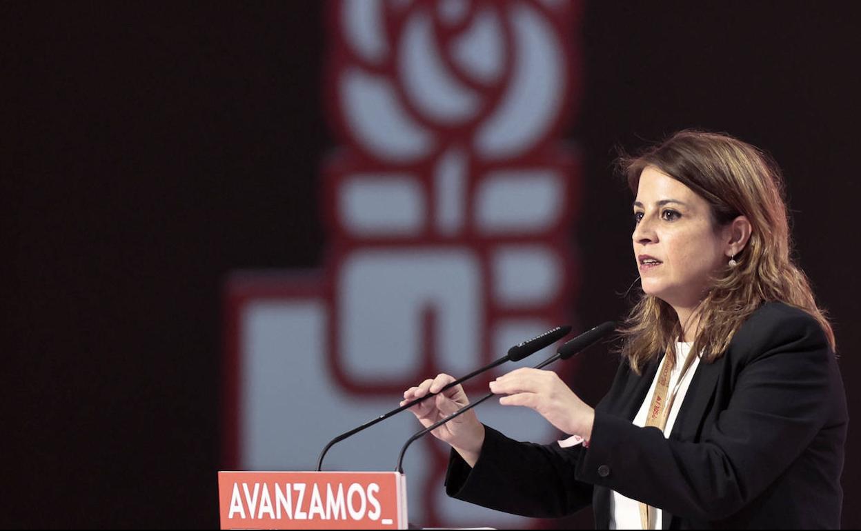 Adriana Lastra interviene en el Congreso Federal del PSOE.