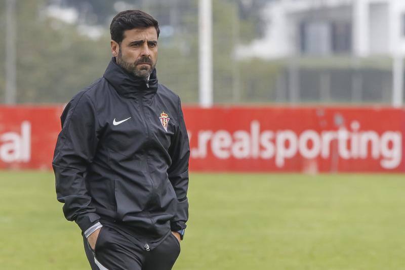 David Gallego, entrenador del Sporting. 