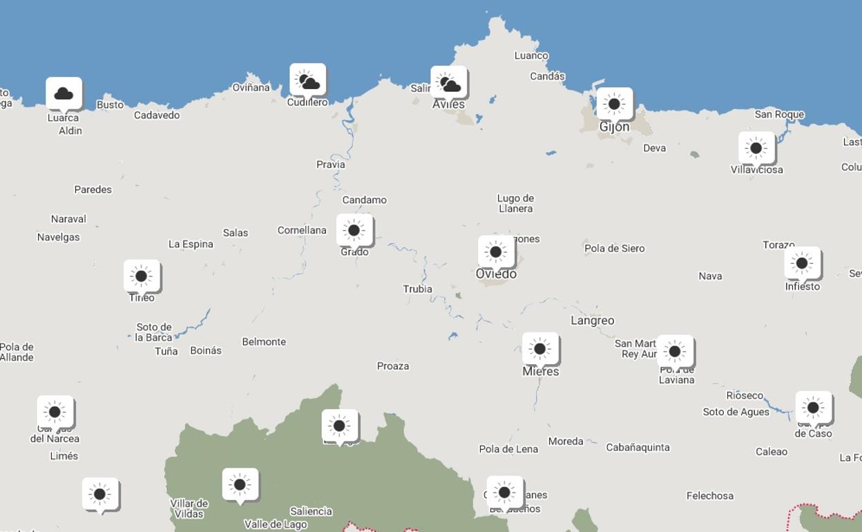 El tiempo en Asturias. 