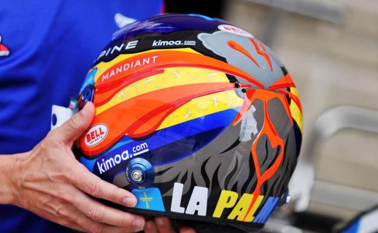 Fernado Alonso subastará su casco este fin de semana para donar los beneficios a La Palma.