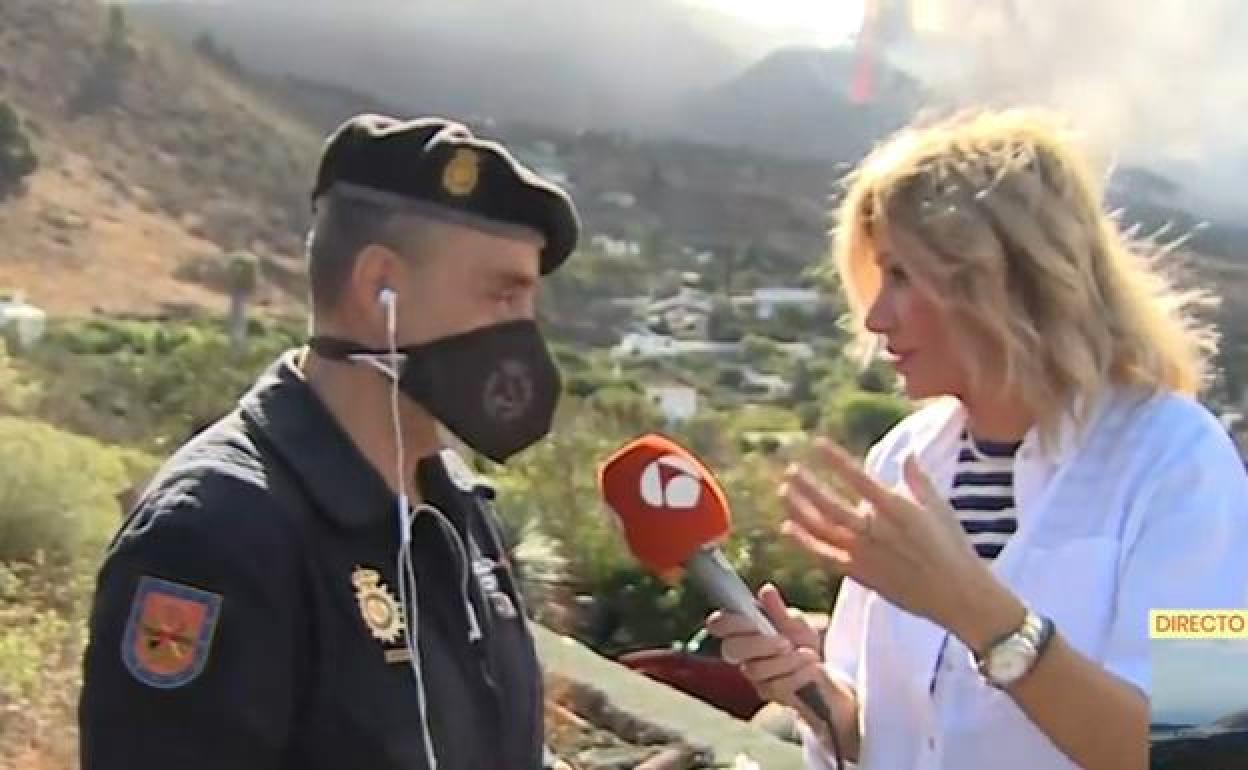 Susanna Griso ayer en directo desde La Palma.