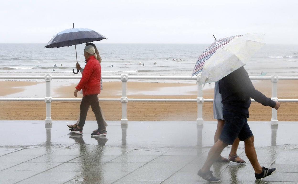 Lluvia en Gijón 