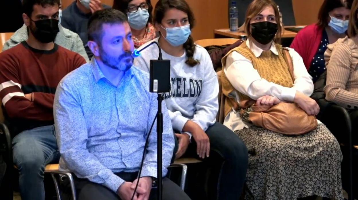 Pedro Nieva Abaigar, durante su declaración en la sala de vistas de la Audiencia Provincial. 