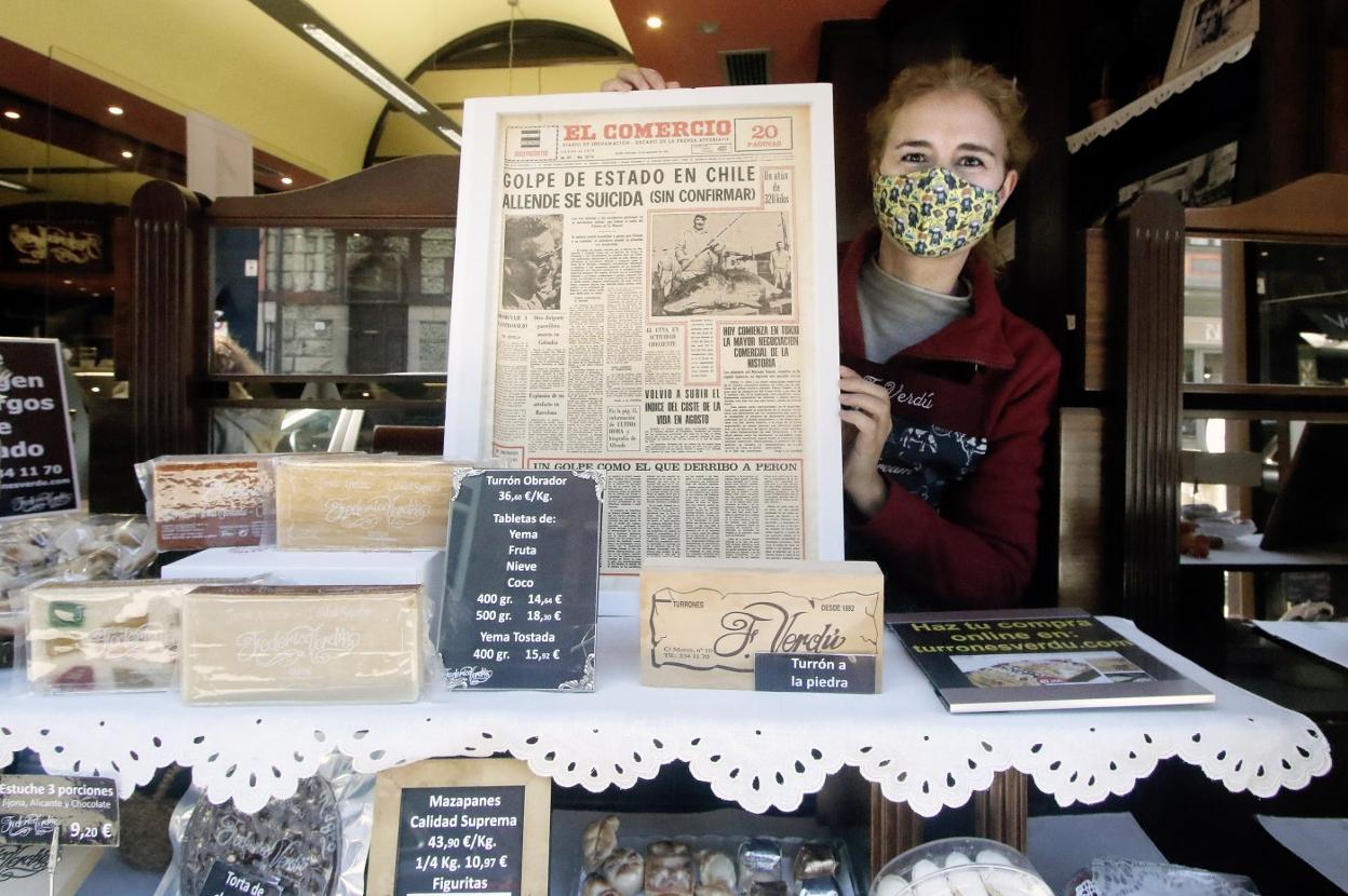 Laura Arqués, de Verdú, con la primera del golpe de Estado de Pinochet. 