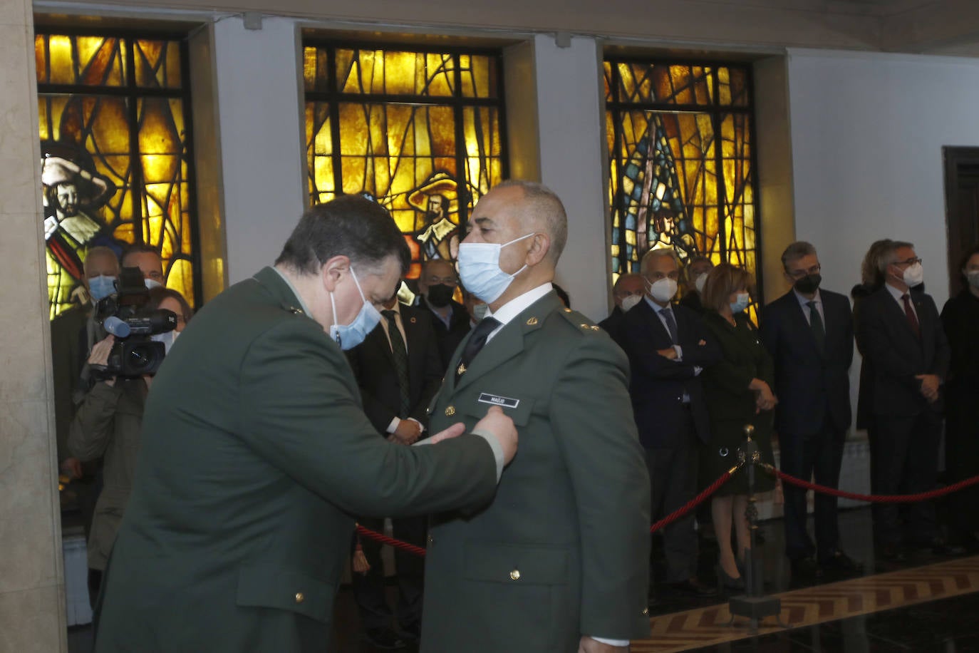 El presidente del Principado de Asturias, Adrián Barbón, asiste al acto conmemorativo del XXVII aniversario de la Delegación de Defensa en Asturias y participa en la entrega de condecoraciones y diplomas.