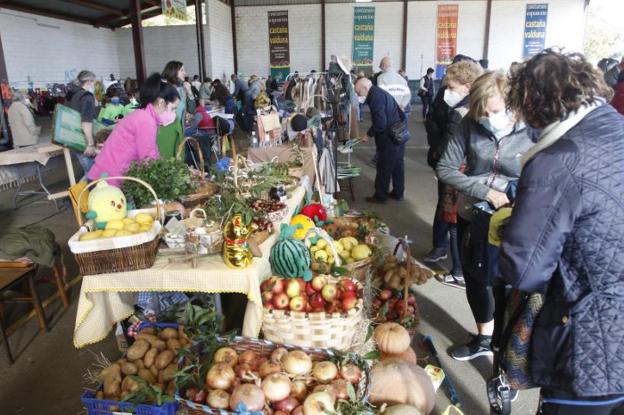 35 expositores alimentarios participaron en el Certamen de la Castaña Valduna de Las Regueras. 