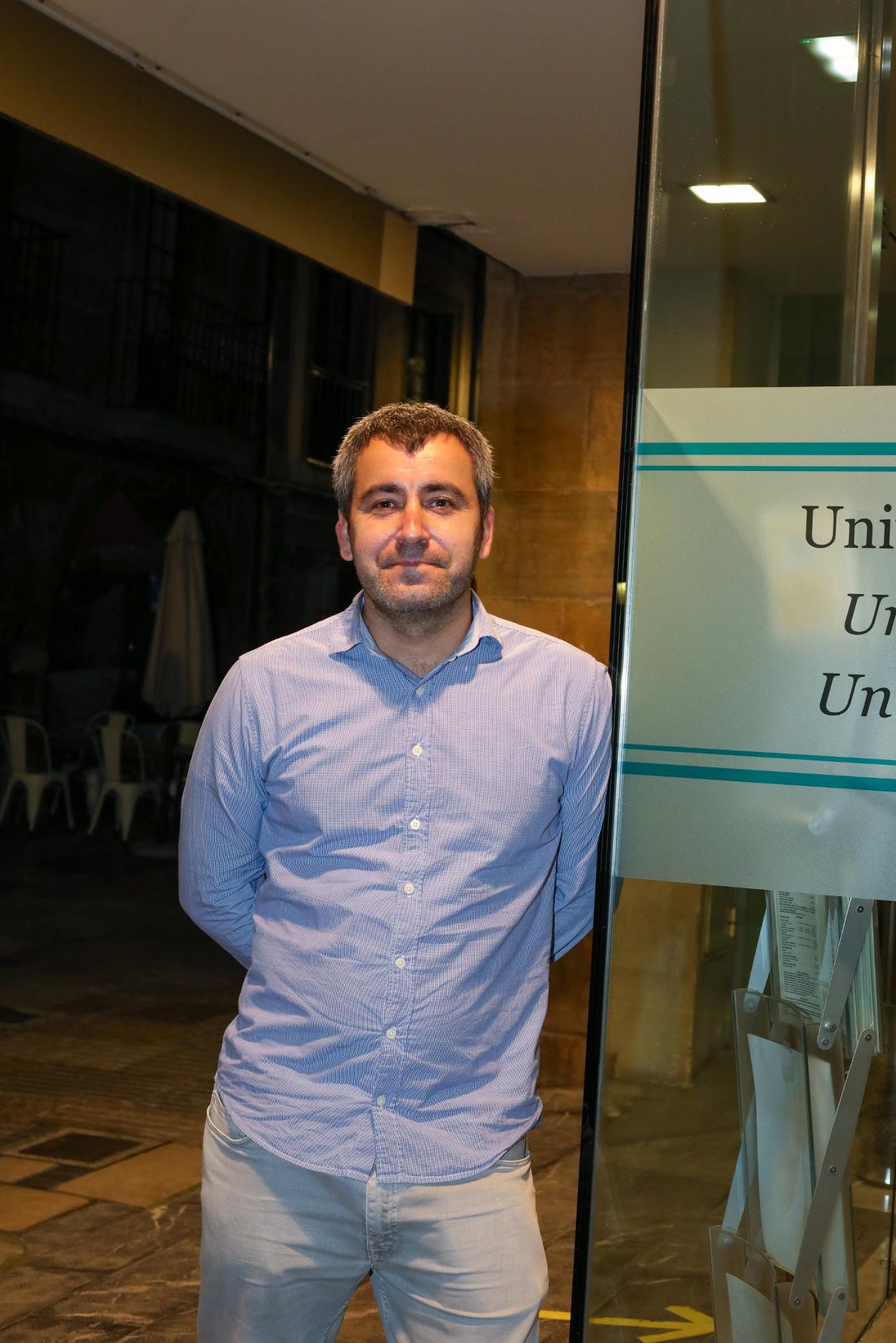 David Álvarez ayer, en Avilés, después de ofrecer la conferencia. 