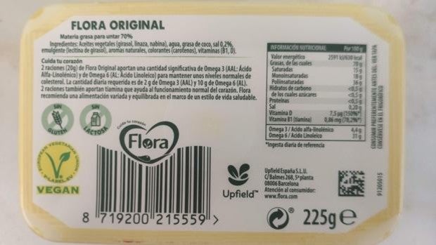 Sanidad lanza una alerta alimentaria por presencia de leche en una margarina