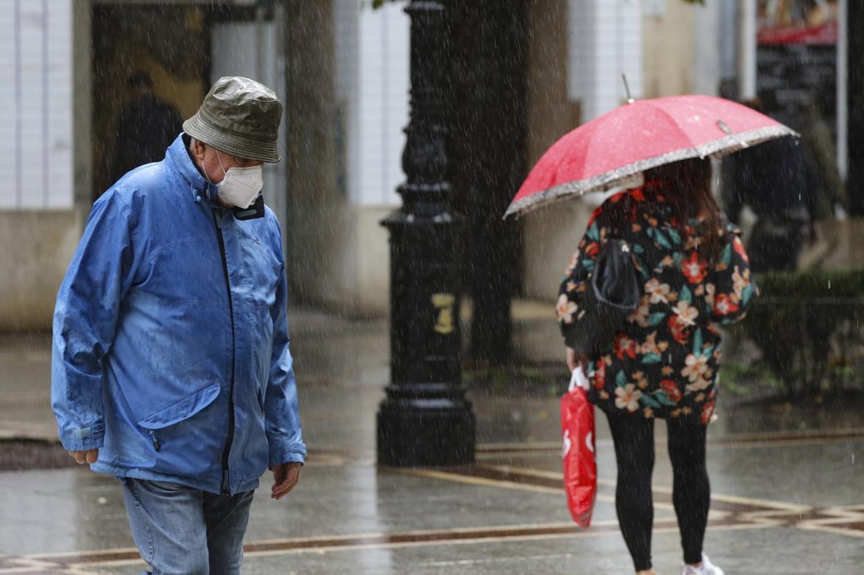 Las lluvias ya hicieron su aparición ayer en Asturias. 