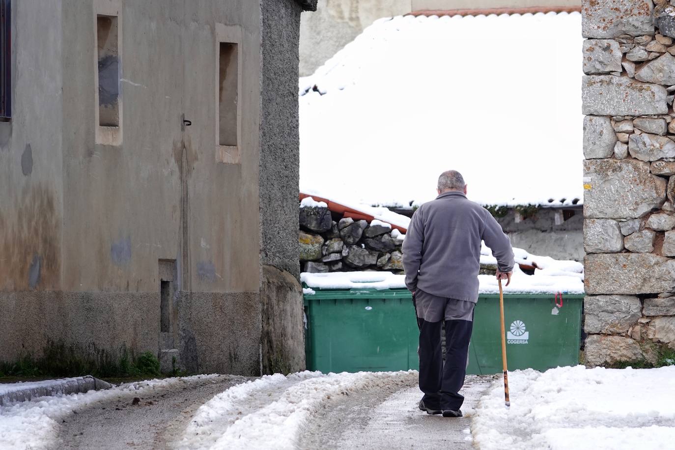 Fotos: Asturias, bajo el primer temporal de nieve del otoño