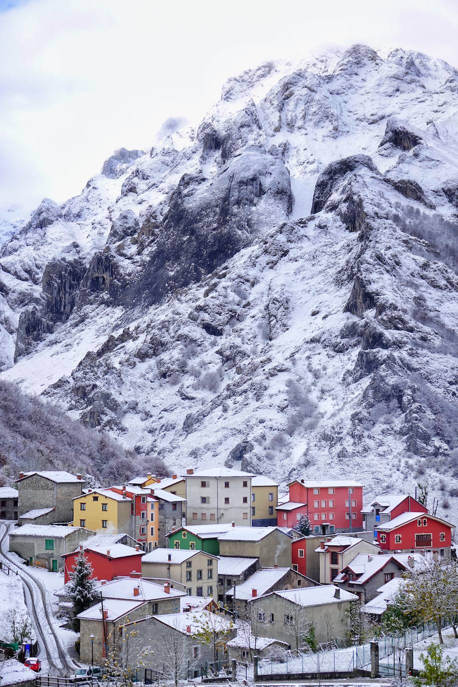 Fotos: Asturias, bajo el primer temporal de nieve del otoño