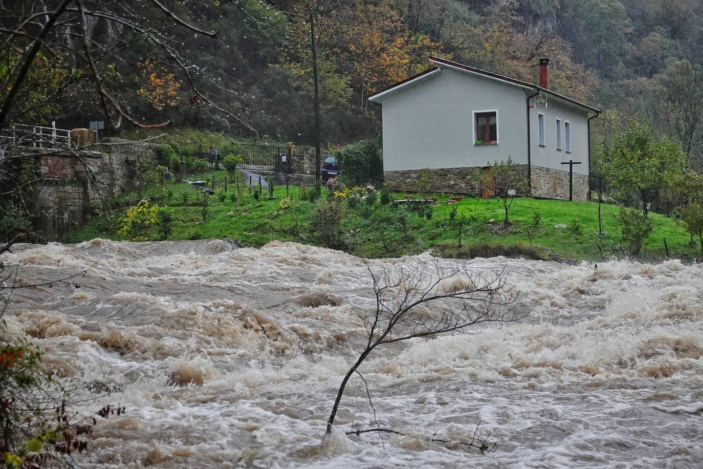 Los estragos del temporal en Asturias 