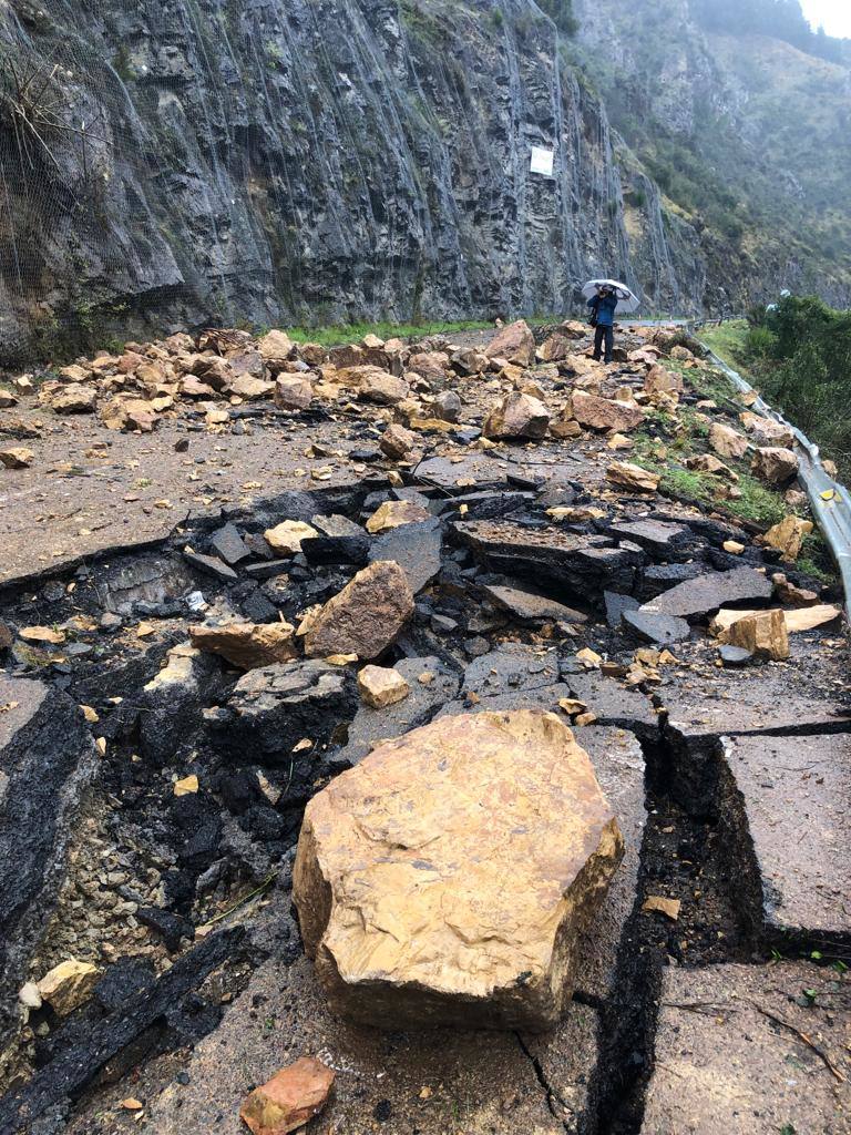 Un argayo caído sobre la AS-15, principal arteria de comunicación del suroccidente con el centro de Asturias, ha matado a una mujer y ha cortado la vía. Una gran roca se desprendió en Tineo desde una zona situada por encima de la malla de sujeción instalada en la zona.