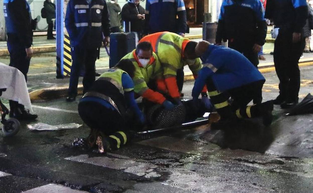 El momento del atropello.