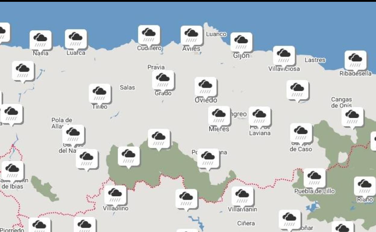 Lluvias, olas y nieve en Asturias