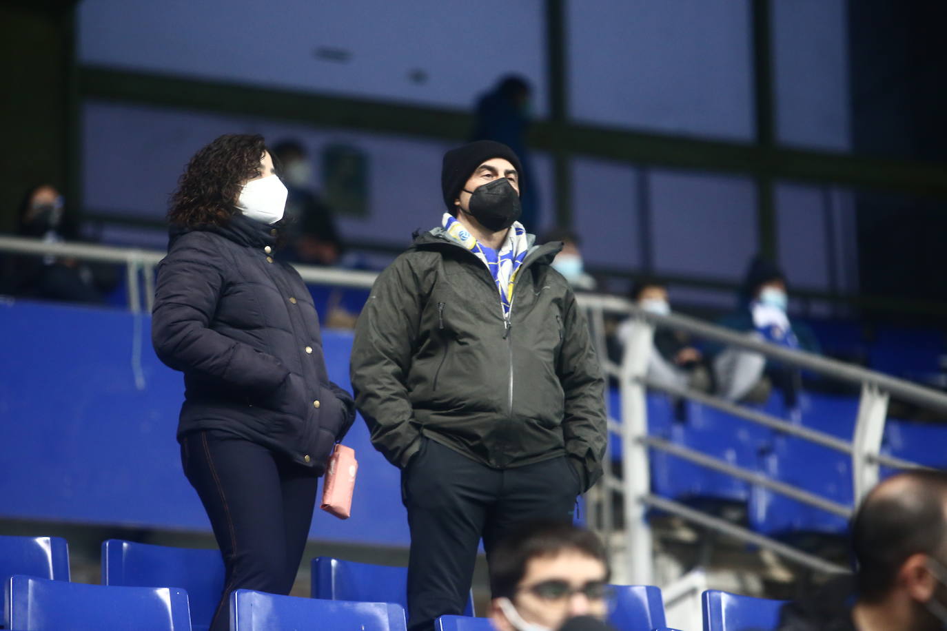 Buscate en la grada del Tartiere en el partido Real Oviedo Alcorcón