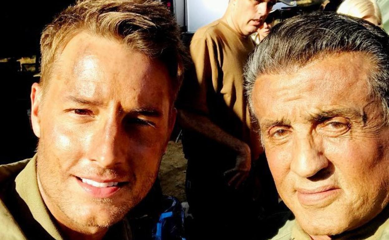 Sylvester Stallone, en el rodaje de 'This is us'. 