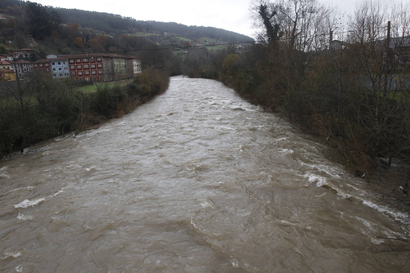 Fotos: Alto caudal en el Nalón, el Trubia y el Nora