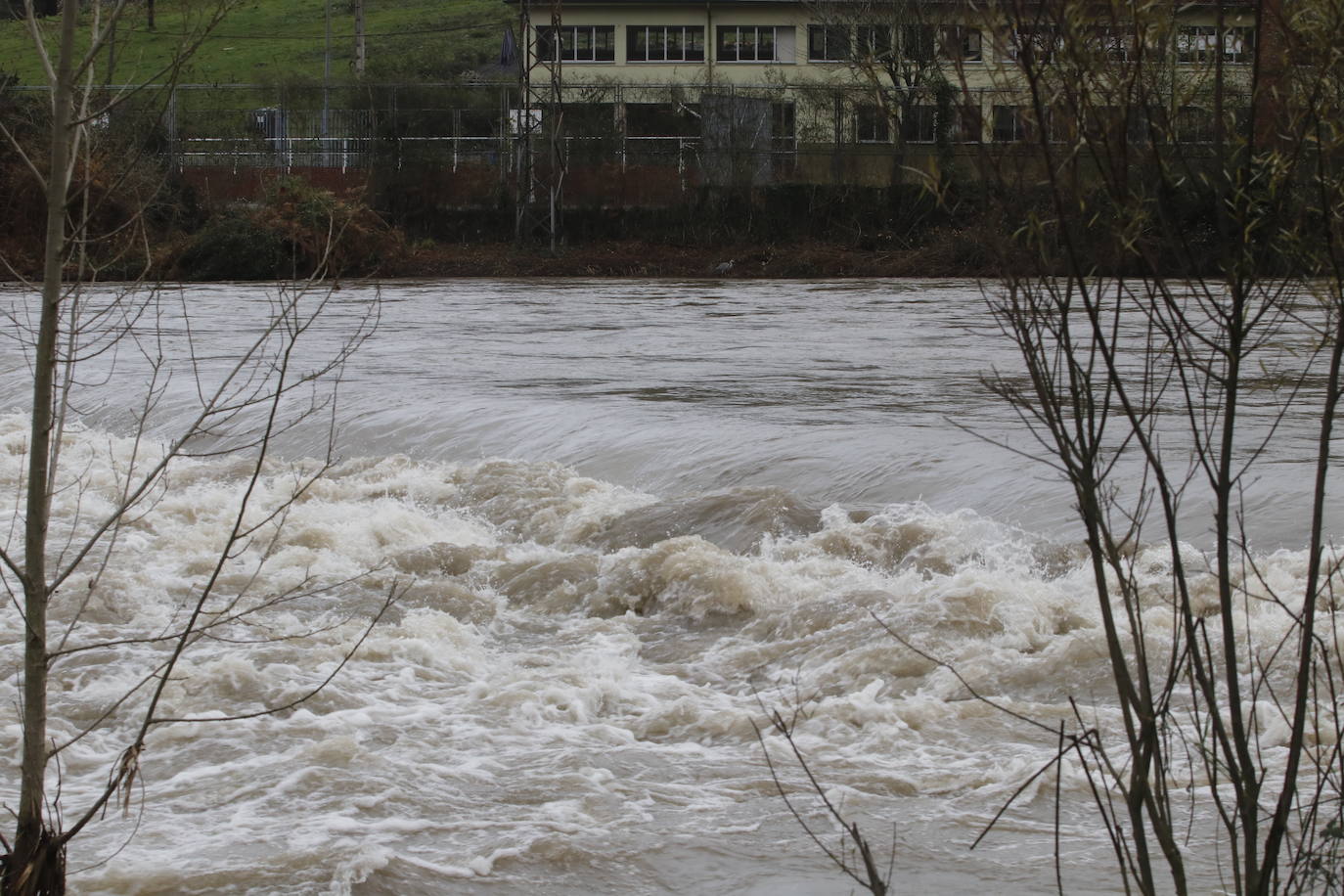 Fotos: Alto caudal en el Nalón, el Trubia y el Nora