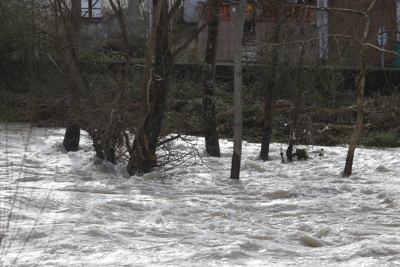 Fotos: Alto caudal en el Nalón, el Trubia y el Nora