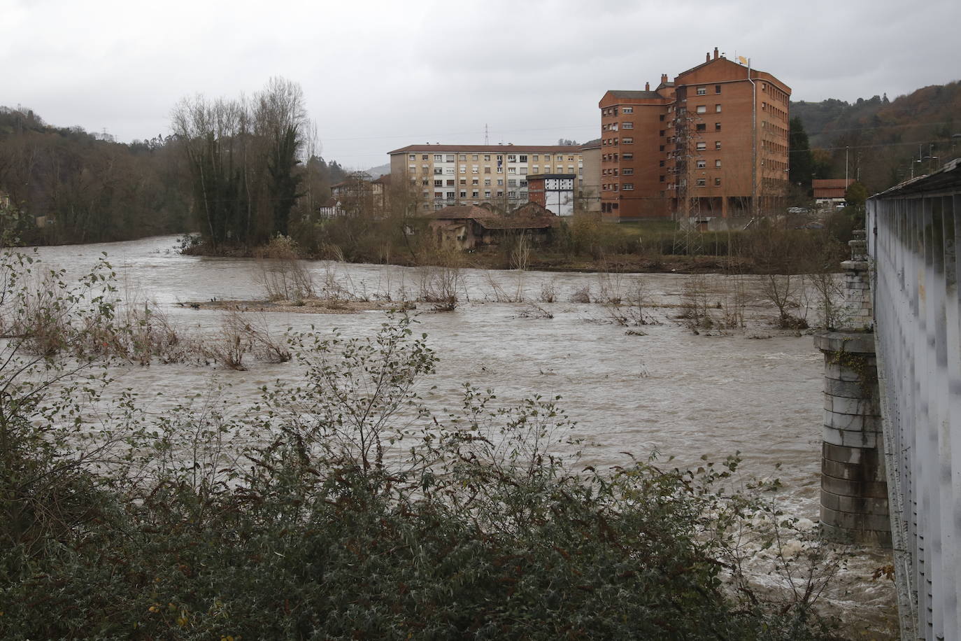 Fotos: Alto caudal en el Nalón, el Trubia y el Nora