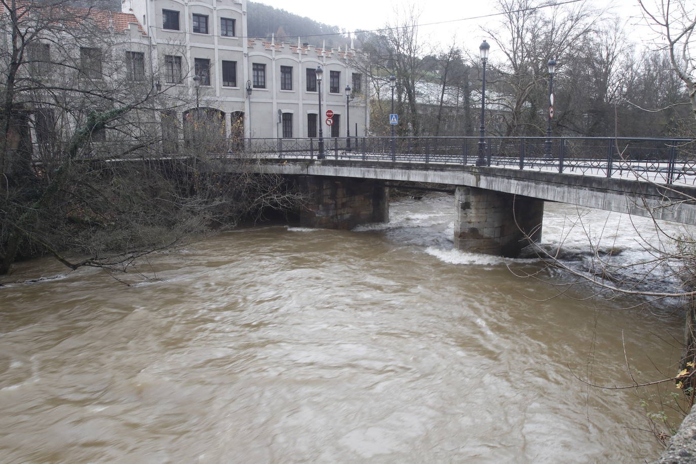 Fotos: Alto caudal en el Nalón, el Trubia y el Nora