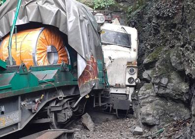 Imagen secundaria 1 - Obras en la rampa de Pajares para reapertura del tramo al tráfico ferroviario. 