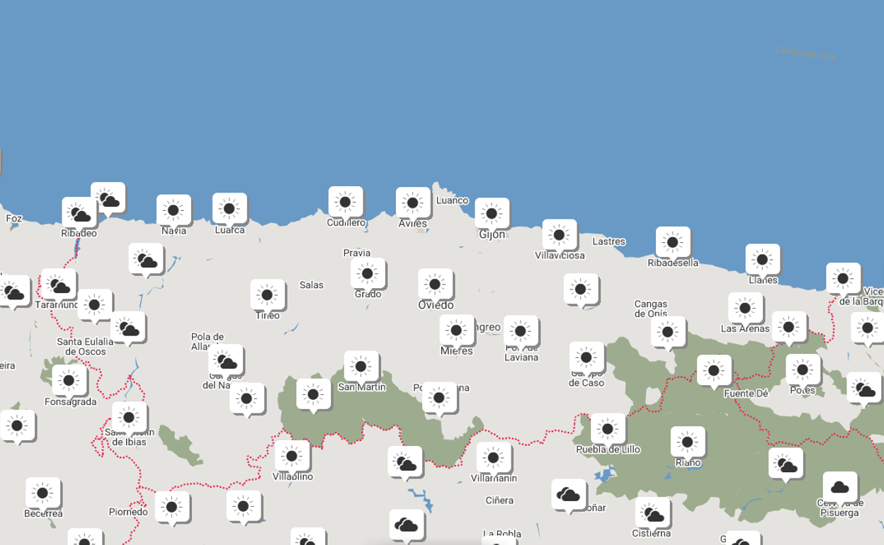 Temporada de sol y sin lluvias en Asturias