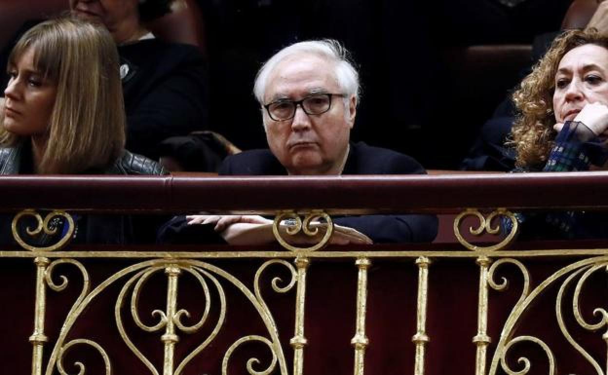 Manuel Castells, durante una votación del Congreso