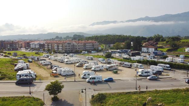 Aparcamiento de autocaravanas de La Talá, en una imagen de archivo. 