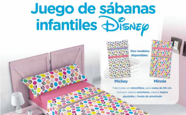 Juego de sábanas infantiles Disney El Comercio: Diario