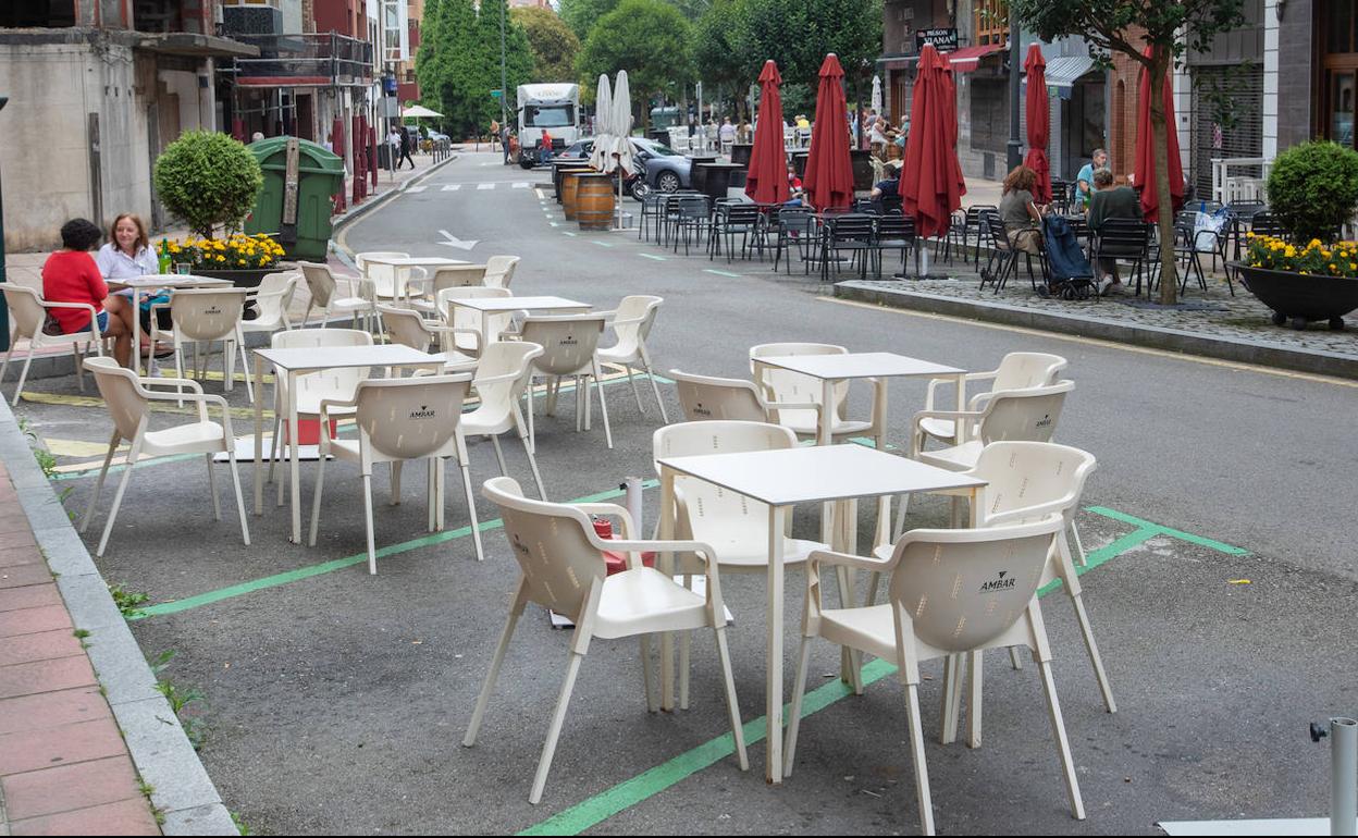 Una terraza en un establecimiento hostelero.